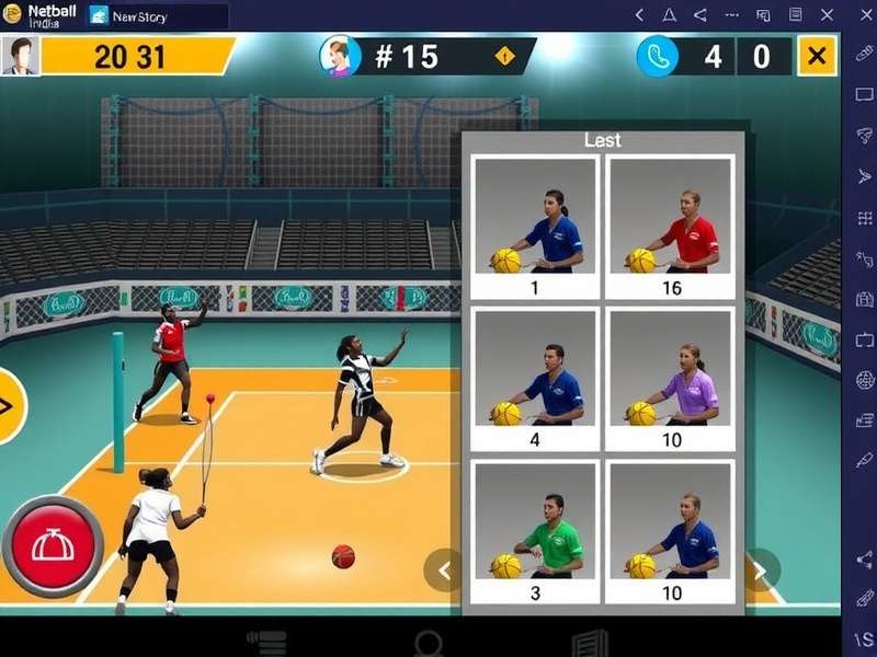 Netball Pioneers India user interface
